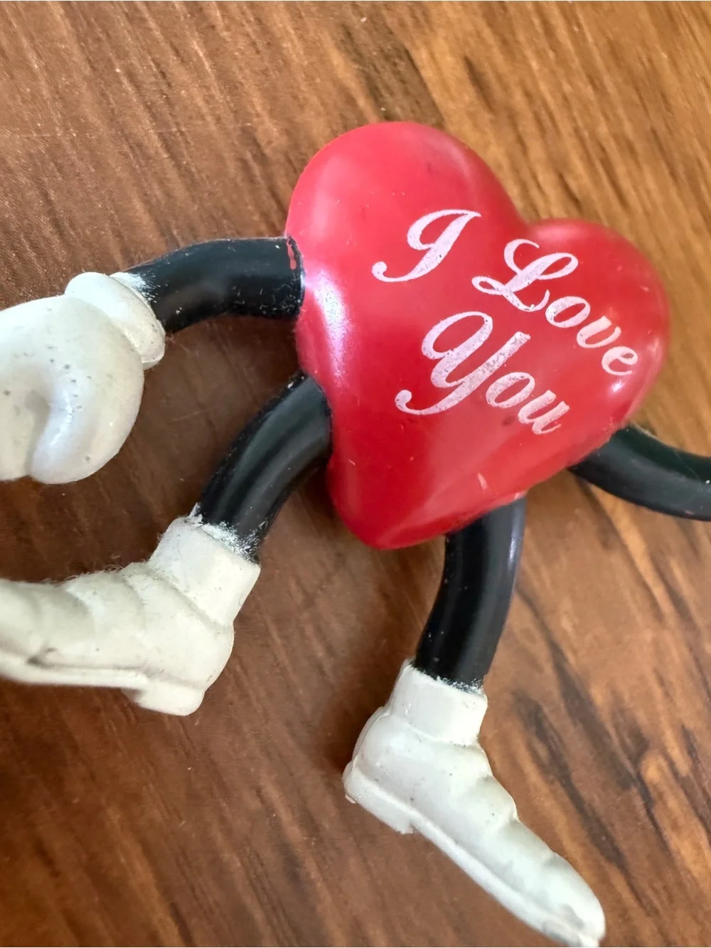 Red 'I Love You' Heart Figurine vintage